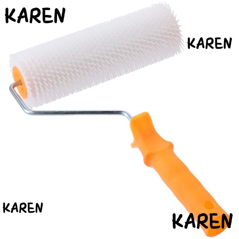 KARENGOODS Spike Roller, Durability 23cm/9 Latex Floor, Paint Brush Roller Plastic Leveling Screed E