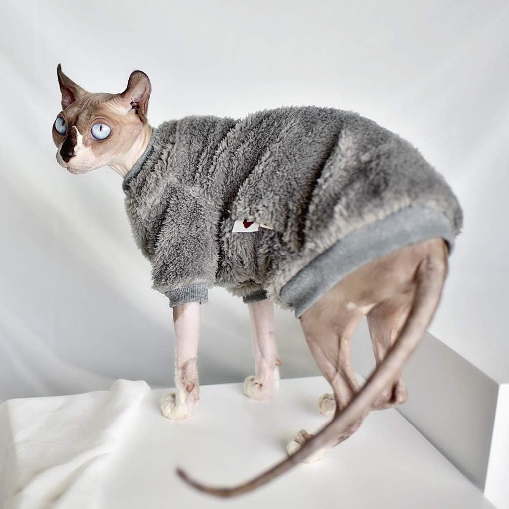 Warm Pet Sweater Sphynx Cat Clothes Fashion Soft Cat Apparel Comfort Thickened Winter Sphinx Hairles
