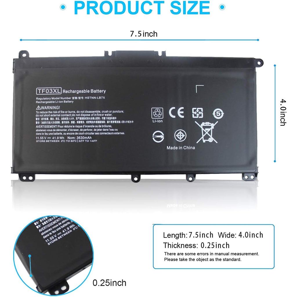 TF03XL 920070-855 920046-421 Battery for HP pavilion x360 14m-cd0001dx 14m-cd0003dx 15-cc0xx 15-cc02