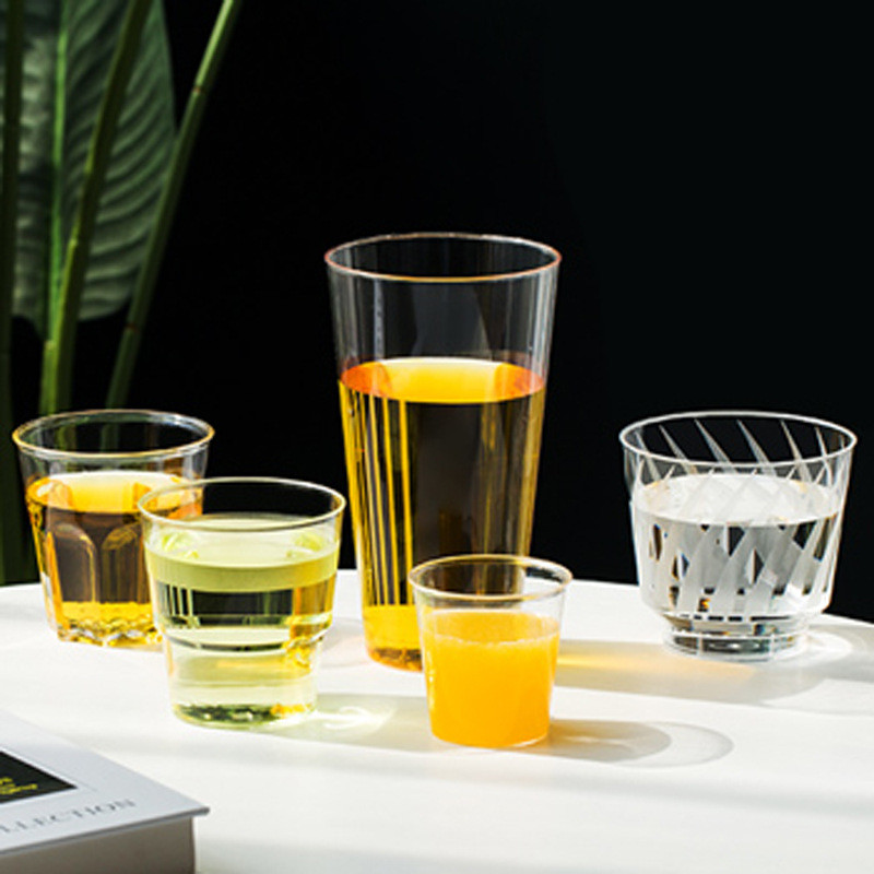 Jin Wuyuan ถ้วยการบินแบบใช้แล้วทิ้งขายส่ง ps ถ้วยน้ําพลาสติกแข็งโปร่งใสผู้ผลิตถ้วยโฆษณาพิมพ์โลโก้