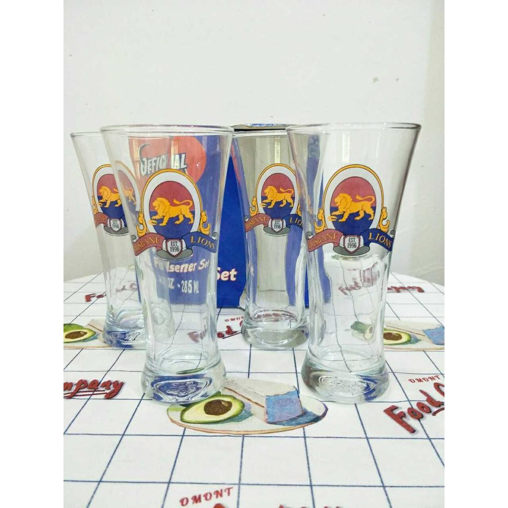 [Clearance] Retro Lion Glass Anime Lion King การ์ตูนสไตล์ตกแต่งแก้วเบียร์ชุดแก้วนม