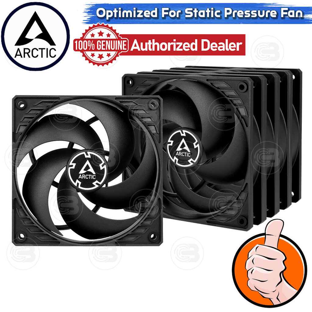 [CoolBlasterThai] ARCTIC P12 BLACK (120 mm.) X5 Value Pack PC Fan Case ประกัน 6 ปี