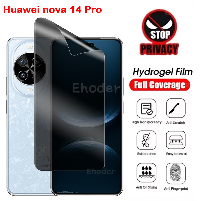 1 ~ 3 ชิ้น Anti-Spy Hydrogel ฟิล์มสําหรับ Huawei nova 14 Pro 14Ultra 14i 4G 5G 2025 nova14Ultra nova
