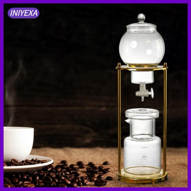 [Iniyexa] Ice Drip Coffee Pot Tea Coffee Kettle Drip Pot Dripper สําหรับสํานักงานแคมป์ปิ้ง