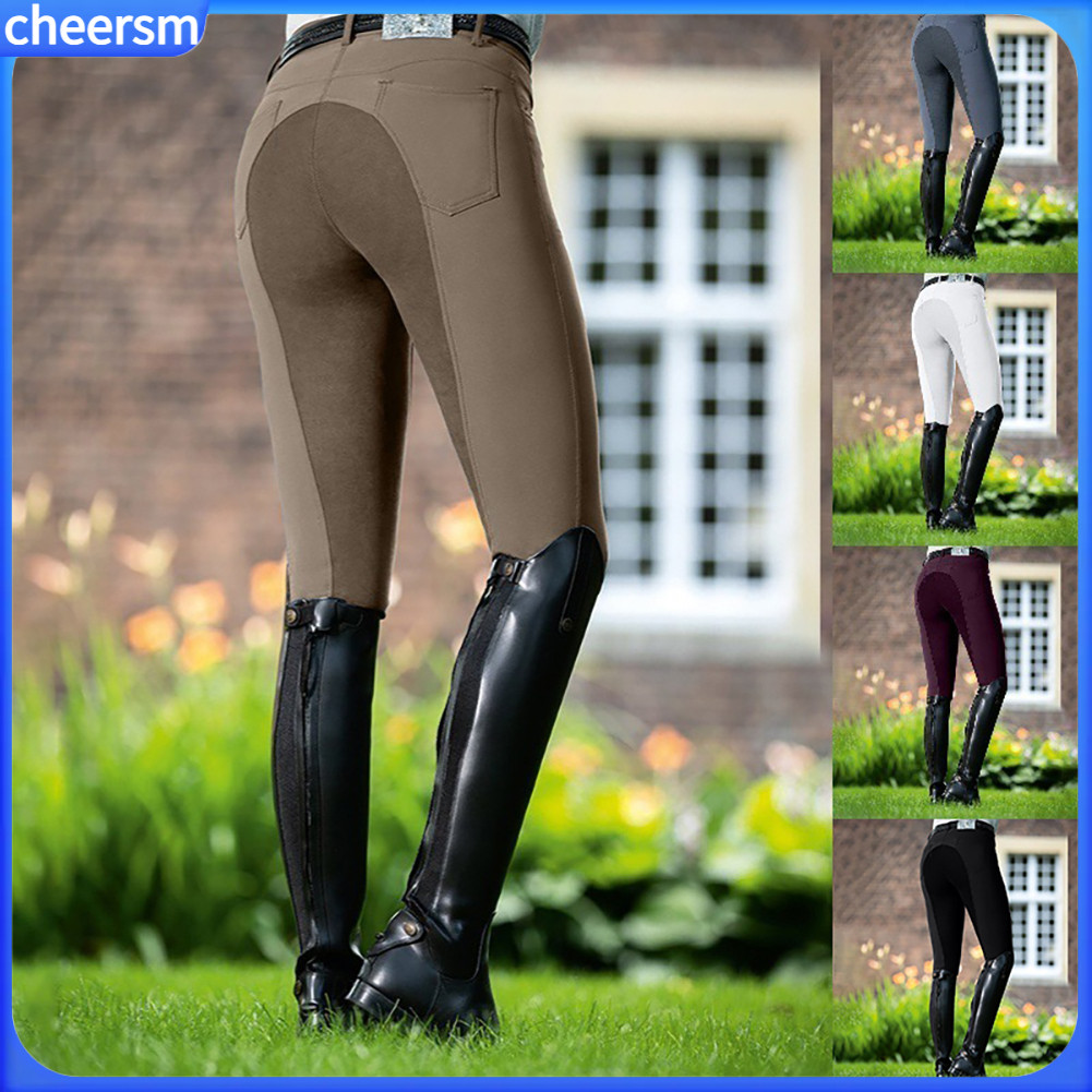 [ซีเอส] กางเกงขี่ม้าสำหรับผู้หญิง ทรงเอวสูง สไตล์ผอมเพรียว ยืดหยุ่น