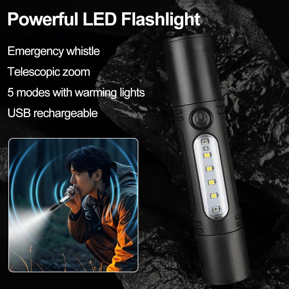 ไฟฉายฉุกเฉิน super bright 800 lumens USB Chargeable Q8U2