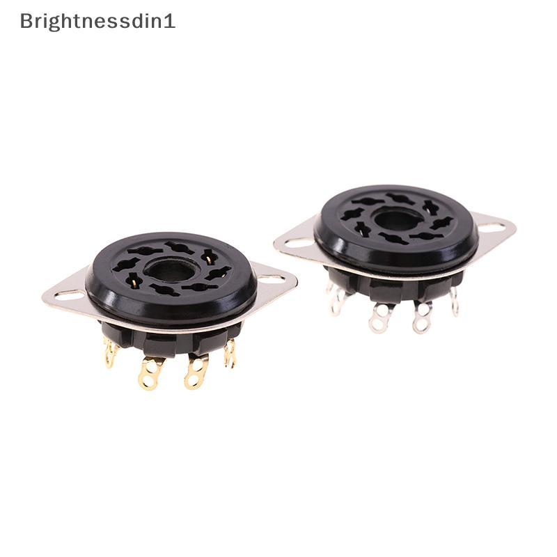[Brightnessdin] 1 PC 8Pin Bakelite Tube Socket Base S8WPF Bakelite Gilded สําหรับ KT88 6550 6SN7 EL3