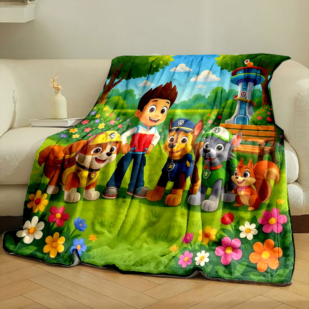 ผ้าห่ม 3D Paw Patrol นําเสนอความสะดวกสบาย เหมาะสําหรับโซฟาฤดูใบไม้ร่วง ให้ความอบอุ่นและความสะดวกสบาย