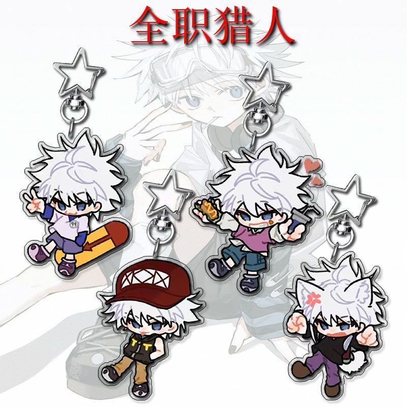 HUNTERHUNTER อะนิเมะ KeyChain GON·FREECSS Kurapika Killua ผู้ชายพวงกุญแจสําหรับผู้หญิงรูปการ์ตูนอะคร