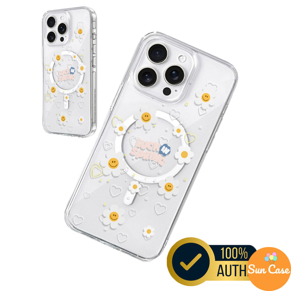 สำหรับiPhone เคสiPhoneลายน่ารัก เสริมสร้างแม่เหล็กอะคริลิคใสกระดานแข็งTPUกรอบนุ่มกันกระแทก  iP17 PRO MAX 1114 13 12 15
