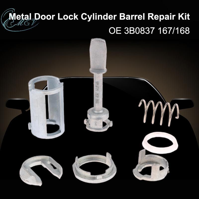 Gent 7 ชิ้นโลหะประตูล็อคกระบอกชุดซ่อม OE 3B0 837 167/168 สําหรับล็อครถกระบอกอุปกรณ์เสริม EN