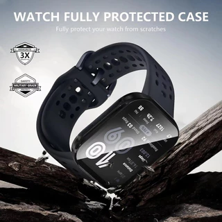 สายรัดกรณี for Smartwatch Amazfit Bip 6 หน้าจอ TPU เต็มรูปแบบปกป้องสายรัดซิลิโคนอย่างเป็นทางการ