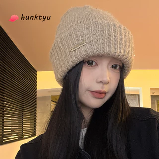 COD💕หมวกไหมพรมเรียบง่าย ยืดหยุ่น แบบนิ่ม ให้ความอบอุ่น หมวกกันหนาว อเนกประสงค์ หมวกถัก