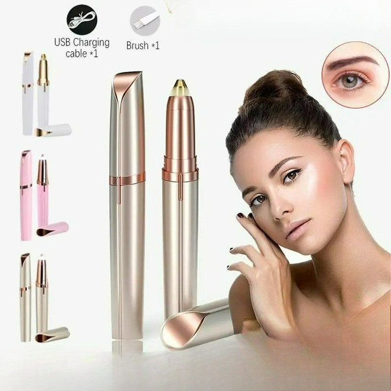 เครื่องกันคิ้วไฟฟ้า เครื่องกําจัดขนไฟฟ้า ขนาดเล็ก แบบพกพา( ถ่าน/USB ) พร้อมส่งในไทย