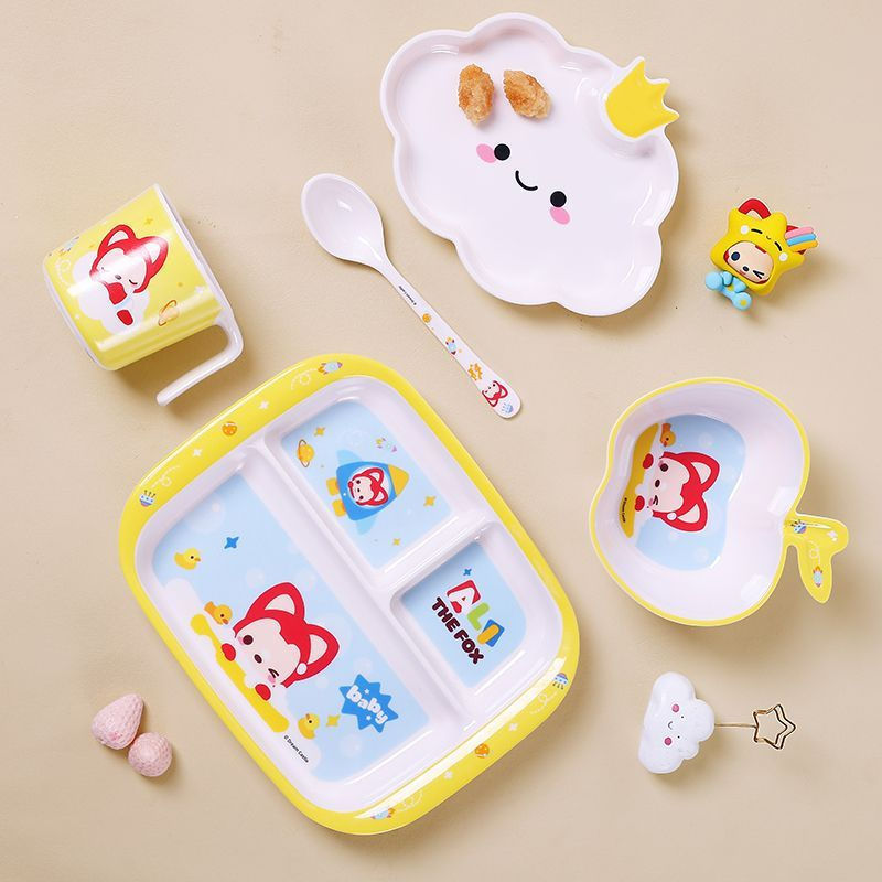 New Product#Hill Co-branded Ahri Dream City Baby Food Plate Children's Bowl Cartoon Cute Food-grade 