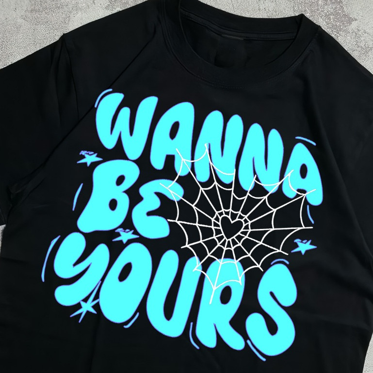 เสื้อยืดคู่รัก COUPLE CLOTHES WANNA BE YOURS WHITE BLACK UNISEX