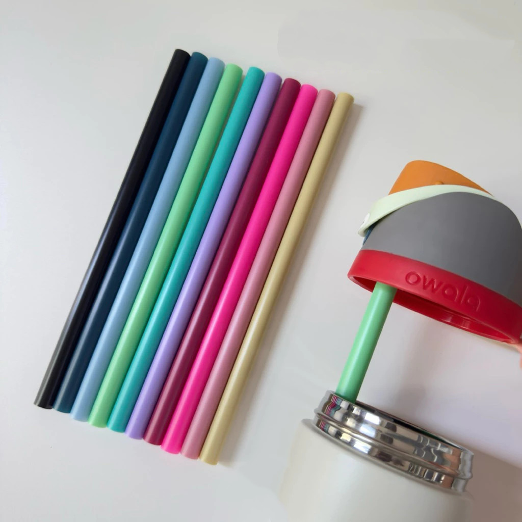 Owala FreeSip เปลี่ยนหลอด - อุปกรณ์เสริมฝาพลาสติกปลอดสาร BPA สําหรับขวดน้ํา FreeSip 24oz, 32oz