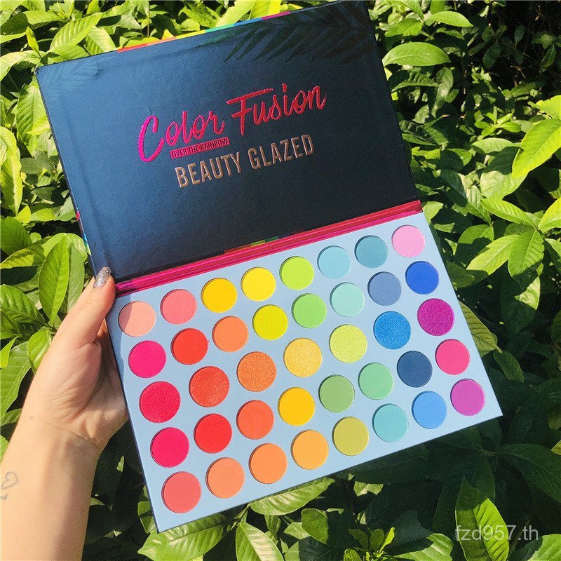 GLAZED39y2k Hyuna สีสายรุ้งสี BEAUTY แต่งหน้ายุโรปอเมริกันแต่งหน้าอายแชโดว์ Matte Eyeshadow Palette 