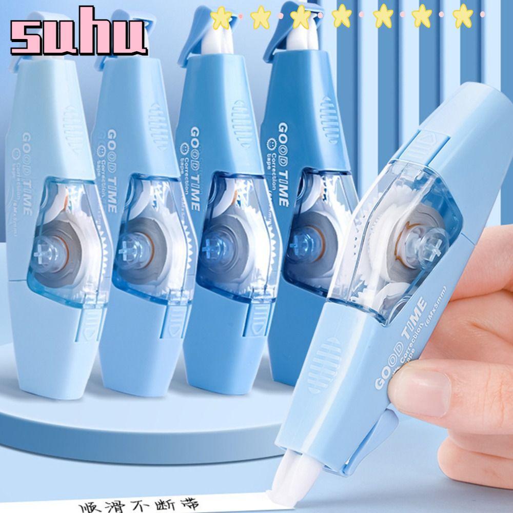 SUHUHD 6 ชิ้น/เซ็ตเทปเคลือบเงียบ,สีไล่ระดับสีขนาดใหญ่ความจุเทปลบคําผิด,มัลติฟังก์ชั่เงียบปากการูปร่างนักเรียนสลับเทปกลับของขวัญโรงเรียน