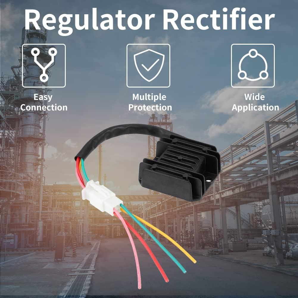 Voltage Regulator Rectifier Motorcycle Voltage Rectifier Universal for Go Kart And Boat Motors, DIY 