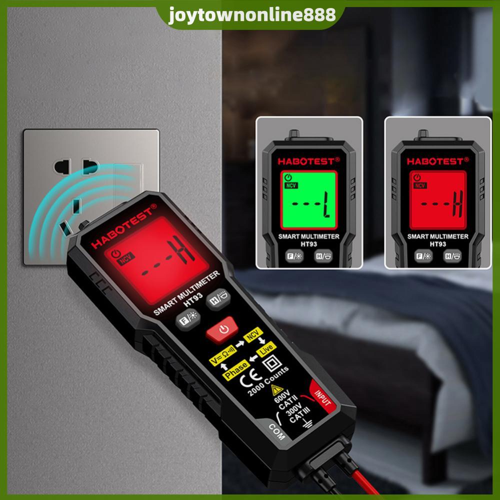 HT93 มัลติมิเตอร์แบบดิจิตอล Backlit LCD Multi Tester Auto-Ranging Electric Tester [Joytownonline888.