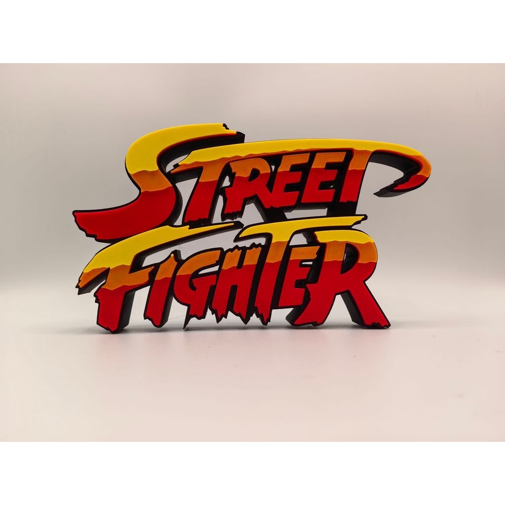 Street Fighter โลโก้ Street Fighter อาเขตเกม Strt Fighter โลโก้ Signboard รูปเครื่องประดับ