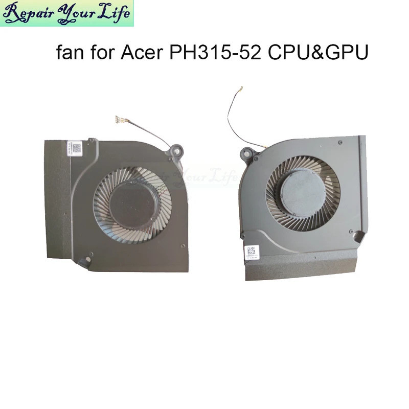 แล็ปท็อป CPU GPU พัดลมระบายความร้อนสําหรับ Acer Predator Helios 300 PH315-52 PH317-53 N20C1 AN515 AN
