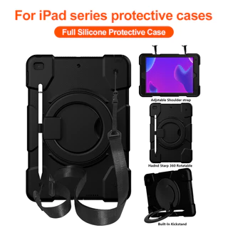 เคสสำหรับ For iPad ไอแพด 11th 10th 7th 8th 9th Gen 10.2 "2019 2020 2021 Air4/5 10.9 Air11ขาตั้งขนาดใหญ่พร้อมสายคล้องไหล่