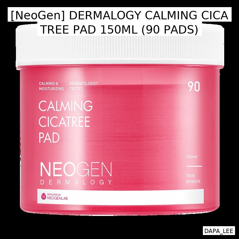 [NeoGen] DERMALOGY CALMING CICA TREE PAD 150ML (90 PADS) / ซูทติ้ง ไฮเดรติ้ง โดย DAPA_LEE