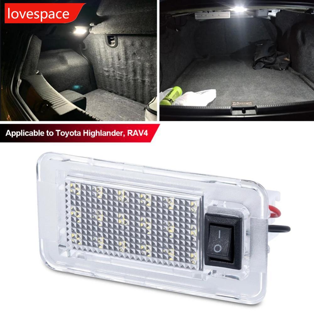 LOVESPACE 1PC รถ LED ป้ายทะเบียนไฟจํานวนแผ่นโคมไฟ Trunk Light เปลี่ยน 12V สําหรับ Toyota RAV4 MK5 Pr