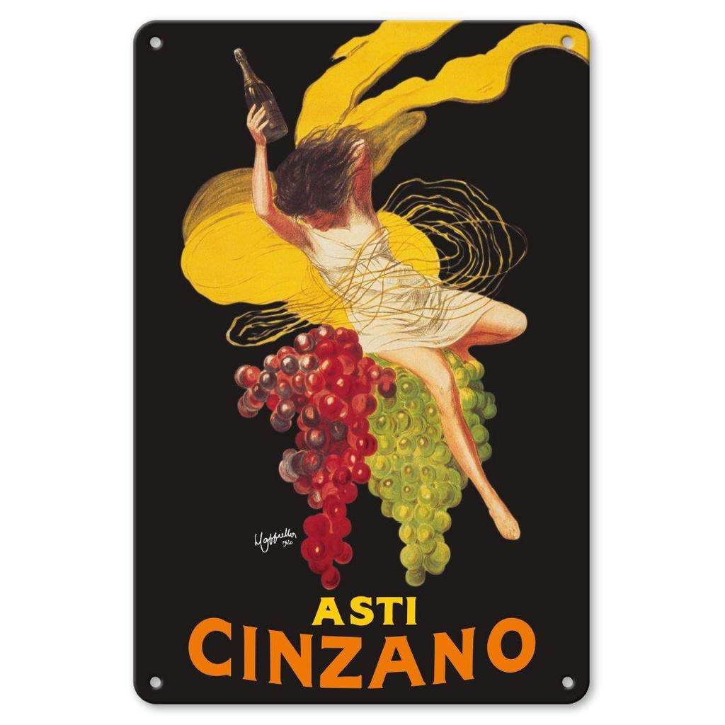 Asti Cinzano Asti Spumante อิตาลีประกายโลหะดีบุกป้ายโล่ออกแบบ Vintage Wall Decor สําหรับบาร์ผับคลับ
