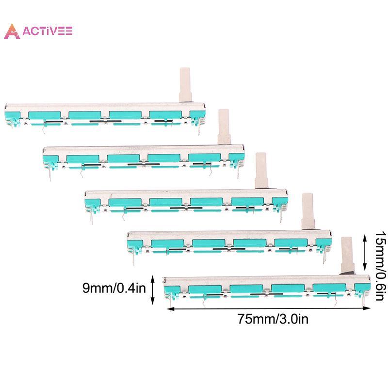 <Activee> 5 ชิ้น 75 MM Double B10K B10KX2 Behringer Pot Mixer Fader Nice