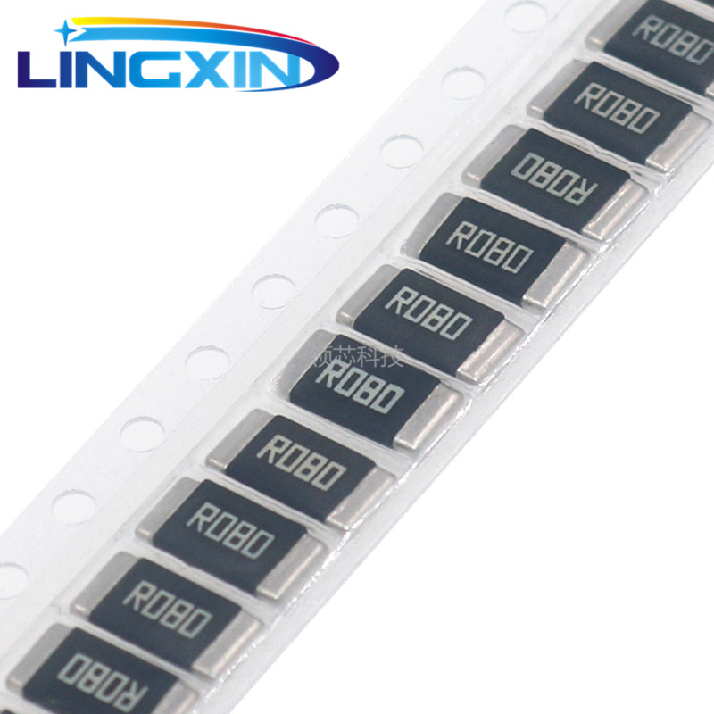 2512 ชิปตัวต้านทานตัวอย่างโลหะผสม 0.08 R080 ±1% 1W 2W 3W พลังงานสูง