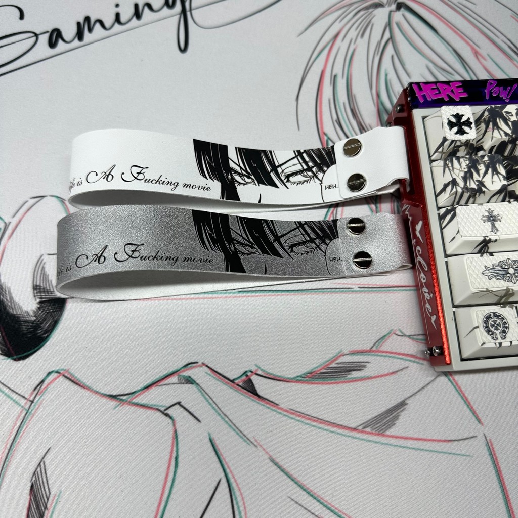 Hell Blowing Snow Universal ที่กําหนดเองคีย์บอร์ดริบบิ้นจี้ไมโครไฟเบอร์หนัง made68/84/ATK68/Wolf Bea