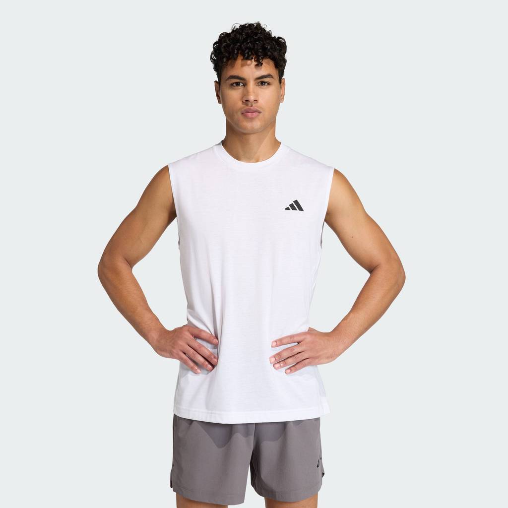 adidas Gym & Training WORKOUT ESSENTIALS FEELREADY SLEEVELESS T-SHIRT Men Blue KD5425