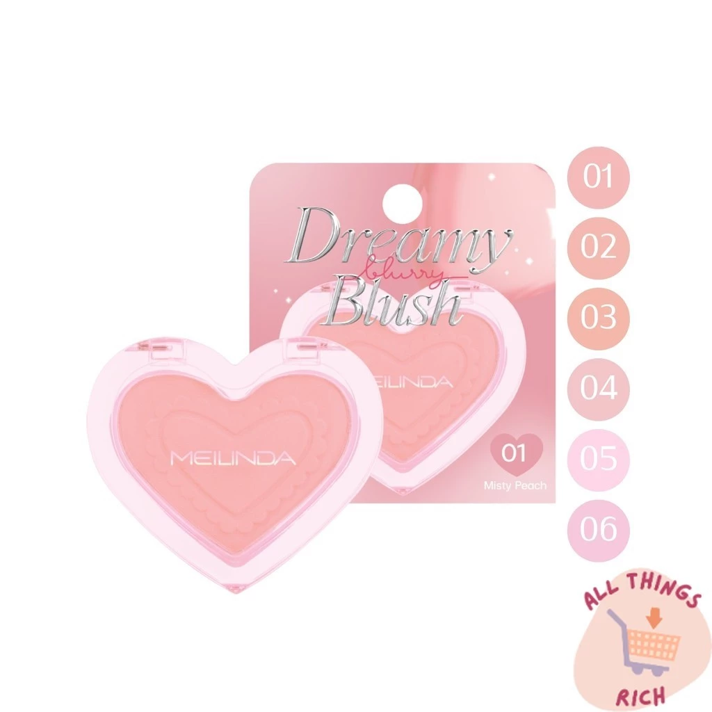 MEILINDA Dreamy Blurry Blush เมลินดา บลัชออน สีสวย ปัดแก้มง่าย พกสะดวก ติดทน สีละมุน สีชัด