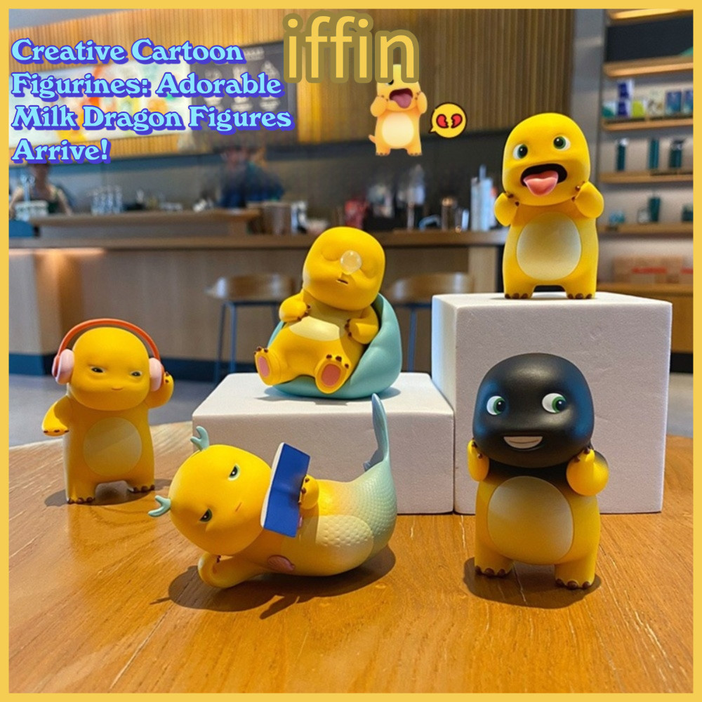 IFFIN Nailong Figures, Miniature Action Figure กล่อง, Creative รูปปั้นสะสมตลก Pose Dino รูปที่สะสมสํ