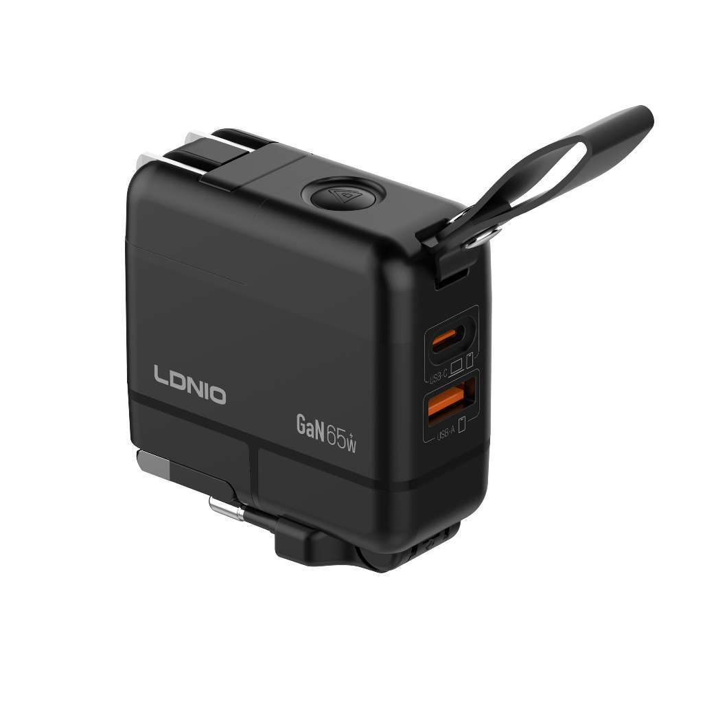 LDNIO Q2618 GaN 65W เครื่องชาร์จเดินทางแบบชาร์จเร็วอเนกประสงค์พร้อมอะแดปเตอร์พิน ราคา ถูกที่สุด ดีลบีเคเค แกลเลอรีภาพที่ 4