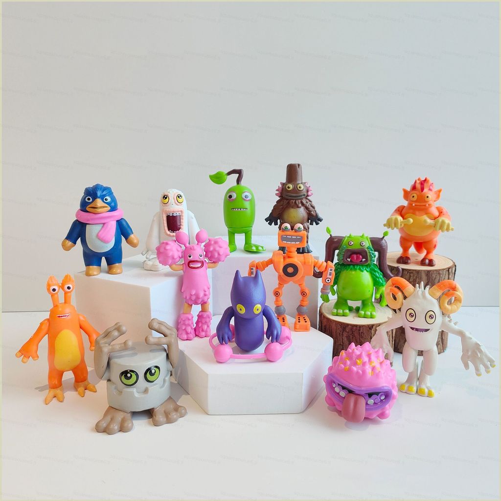 SC 13pcs My Sing Monsters Action Figure Ghazt Noggin Mammott Pango Furcorn Maw Drumpler PomPom ของเล