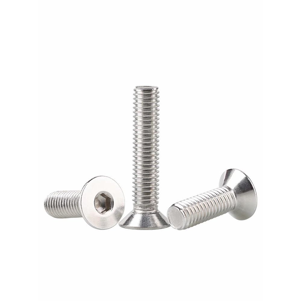 M3-0.5 x 14mm Flat Head Socket Cap Screws Bolts, Stainless Steel 18-8 (304), Bright Finish, Allen So