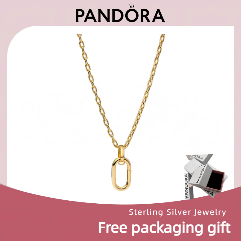 เครื่องประดับเงินสเตอร์ลิง S925 จี้สร้อยข้อมือและสร้อยคอมาเรียบหรูพร้อมเชือกลิ้นค์ รหัส 364083CE00