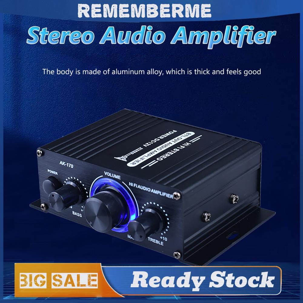 AK-170 เครื่องขยายเสียงไฮไฟ 2x200W Dual Channel Power Amp พร้อมอินพุต RCA