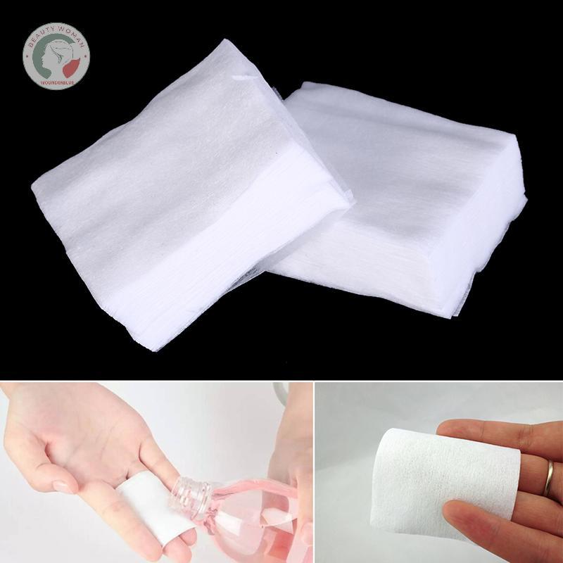 [OU] 100 ชิ้นเครื่องสําอางผ้าฝ้าย Pad Lint ฟรีทําความสะอาดตาบนใบหน้าแต่งหน้า Remover เครื่องมือ TH