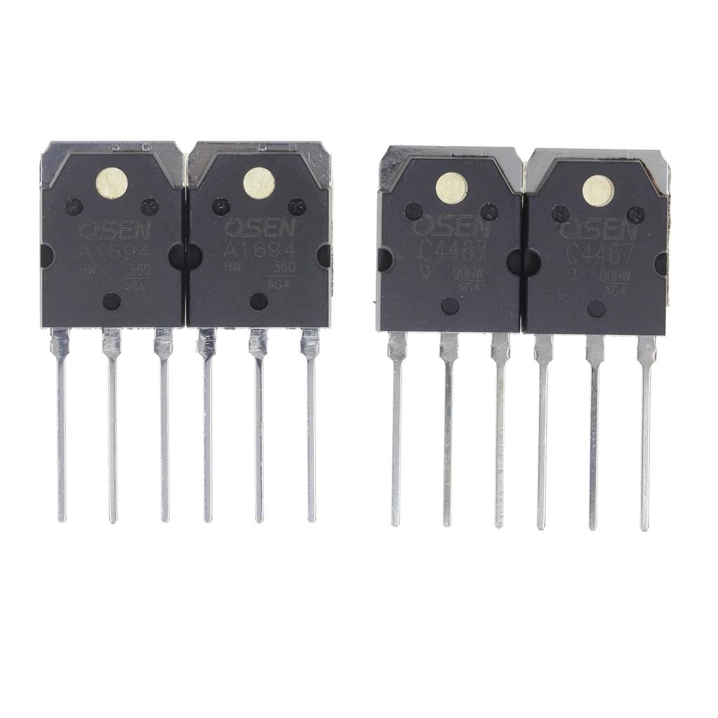 2 คู่ A1694 (2SA1694) + C4467 (2SC4467) NPN PNP Silicon Power ทรานซิสเตอร์ TO-3PN 120V 11A 120W hFE: