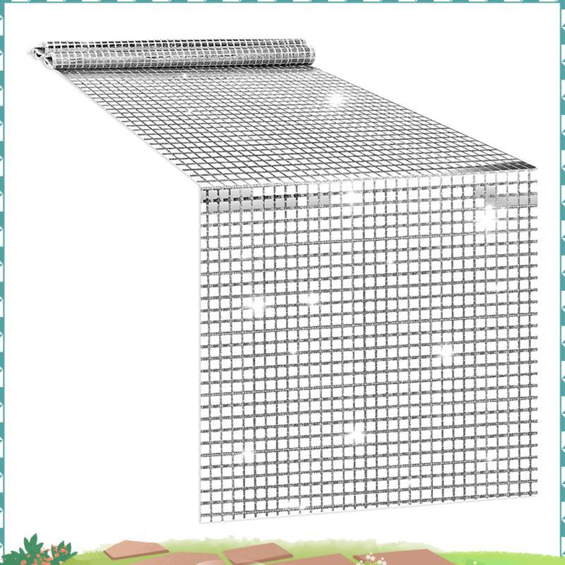Uejfrdkuwg Disco Table Runner Silver Table Runner Glitter เลื่อม Runner สําหรับ 70 S 80s Disco Theme