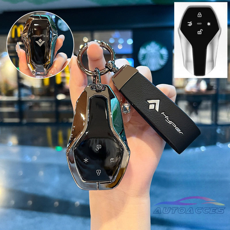 ฝาครอบกุญแจรถพวงกุญแจ Remote Key สําหรับ Hyptec HT AION Hyptec GT สังกะสีอัลลอยด์ฝาครอบรถอุปกรณ์เสริม