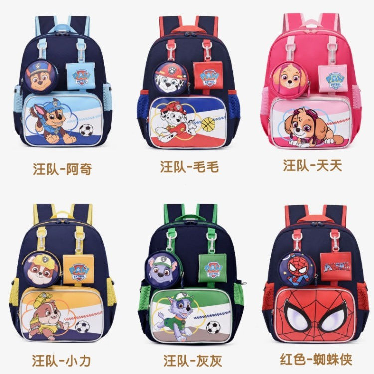 [Beibei] Wang Team กระเป๋านักเรียนเด็กอนุบาล Taipan Elementary School Cartoon Spiderman Backpack Ult