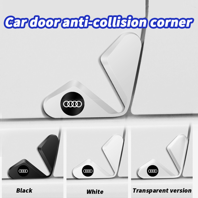 [4 ชิ้น] Audi Universal รถมุมประตูกันชน Anti Collision Protector r Anti-Scratch สติกเกอร์สําหรับ Aud