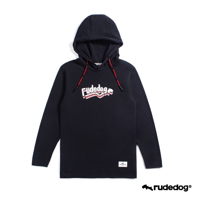 เสื้อฮู้ดแขนยาว rudedog®️ Hoodie TripleLine (Black)S-5XL