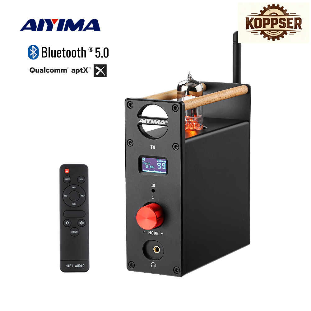 Local AIYIMA T8 6N3 Digital Tube Preamplifier Bluetooth 5.0 Preamp Audio PC-USB DAC APTX + with Remo